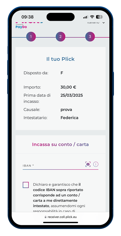 Mockup telefono Landind Plick 2025 Finint Private Bank 6